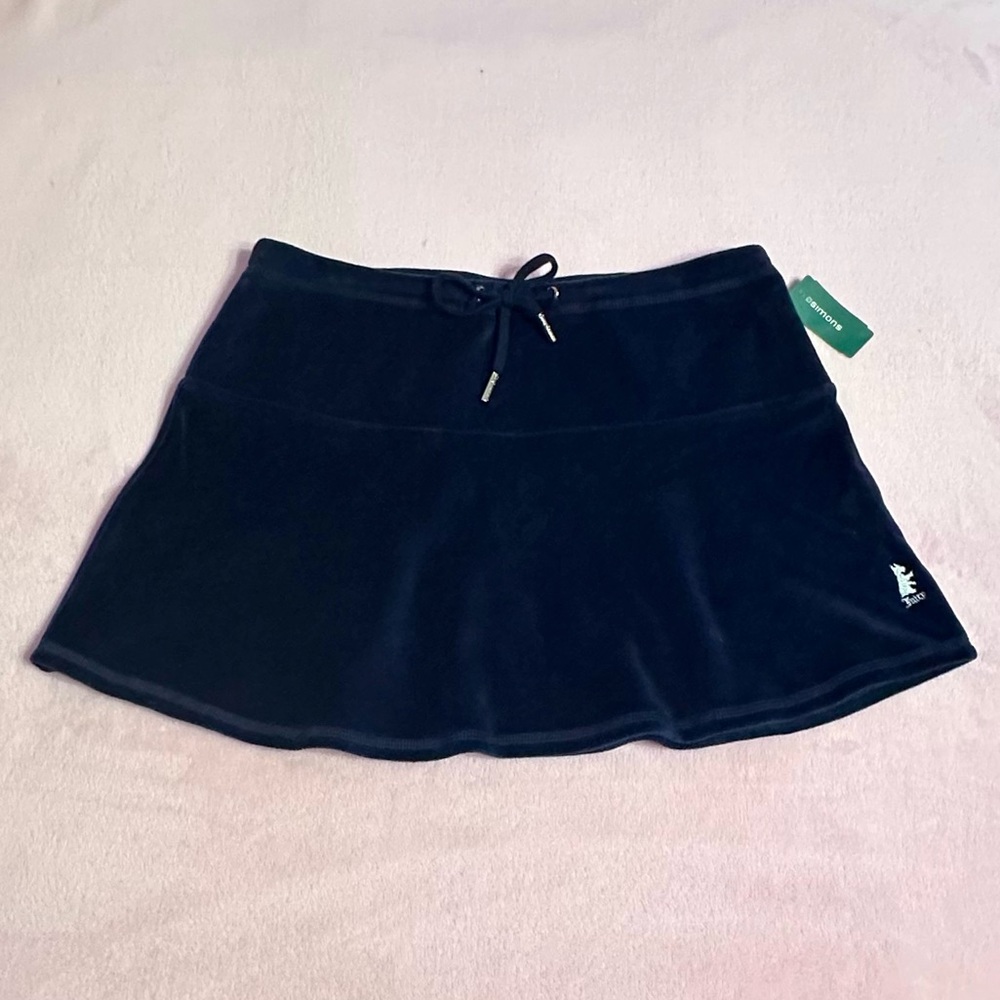 Juicy Couture Navy Velour Skirt